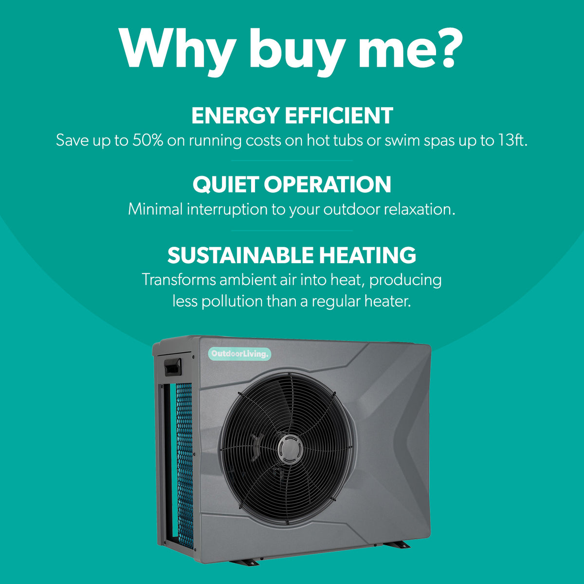 Outdoor Living 7kW Heat Pump for Hot Tubs