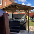 Load image into Gallery viewer, Apex Wooden Hot Tub Gazebo with Roof