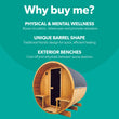 Load image into Gallery viewer, Hekla Barrel 210 - 4 Person Outdoor Sauna