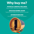 Load image into Gallery viewer, Hekla Barrel 250 - 6 Person Outdoor Sauna