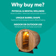Load image into Gallery viewer, Deluxe 185 - 4 to 5 Person Indoor/Outdoor Barrel Sauna