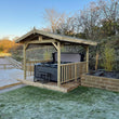 Load image into Gallery viewer, Apex Wooden Hot Tub Gazebo with Roof