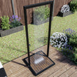 Load image into Gallery viewer, Zen Black Outdoor Shower with Wood Effect Base
