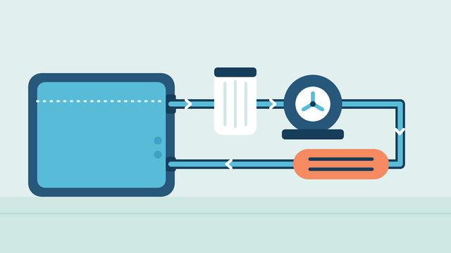 Illustration of a hot tub water loop: water leaves the tub, passes the filter and pump, flows through the heater and returns to the tub