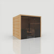 Load image into Gallery viewer, Hekla Traditional 220 sauna in Scandi finish, side angle view with door closed
