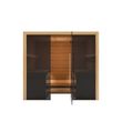 Load image into Gallery viewer, Hekla Traditional 220 sauna in Scandi finish, front cut-out view showing the LED lit benches
