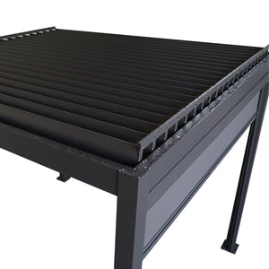 Heavy-Duty Aluminium Pergola with Louvred Roof - 3x3m