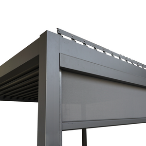 Heavy-Duty Aluminium Pergola with Louvred Roof - 3x3m