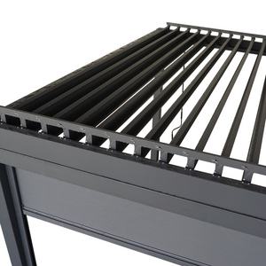 Heavy-Duty Aluminium Pergola with Louvred Roof - 3x3m