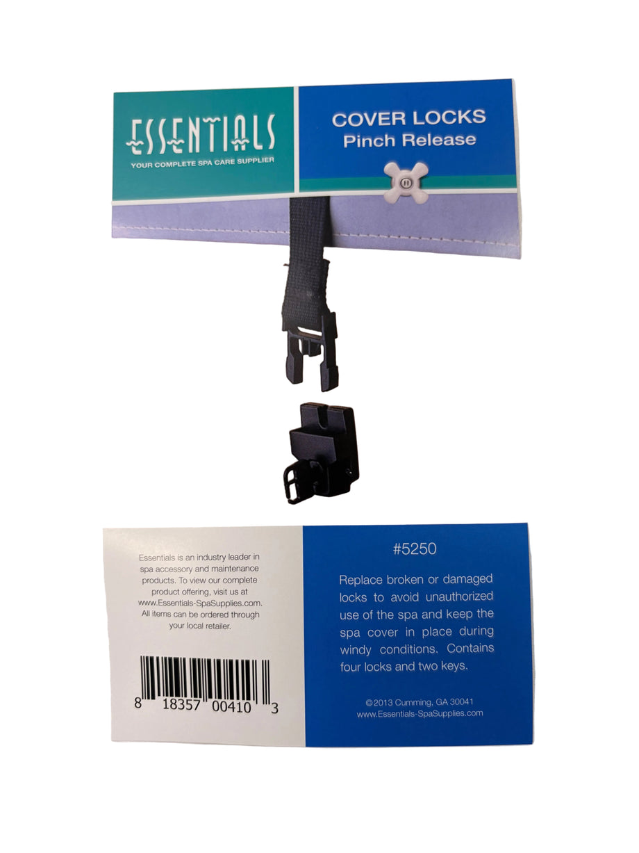 tubhub Hot Tub Cover Locks & Keys with Pinch Release