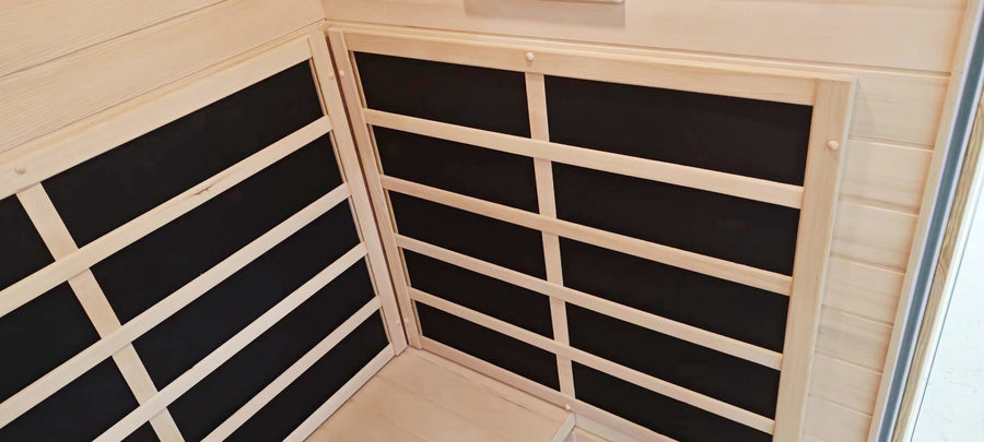 2 Person Indoor Infra-red Sauna - Black - Outdoor Living