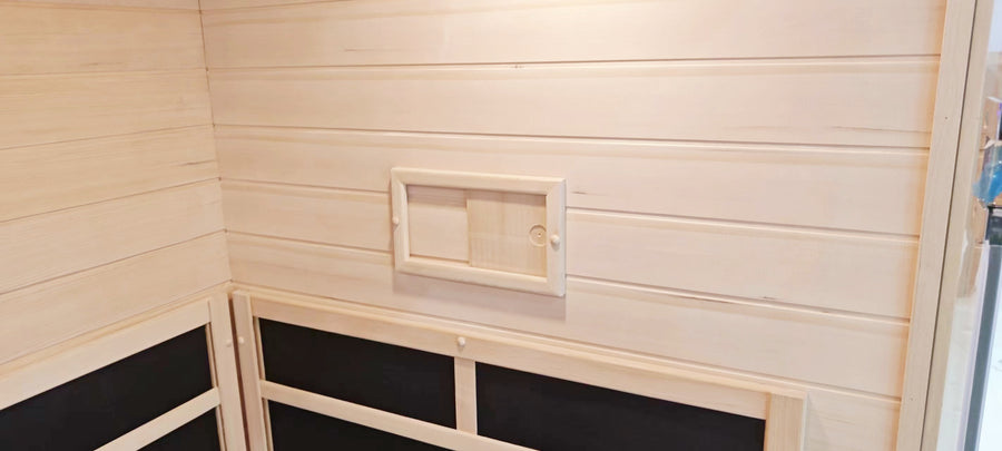 2 Person Indoor Infra-red Sauna - Black - Outdoor Living