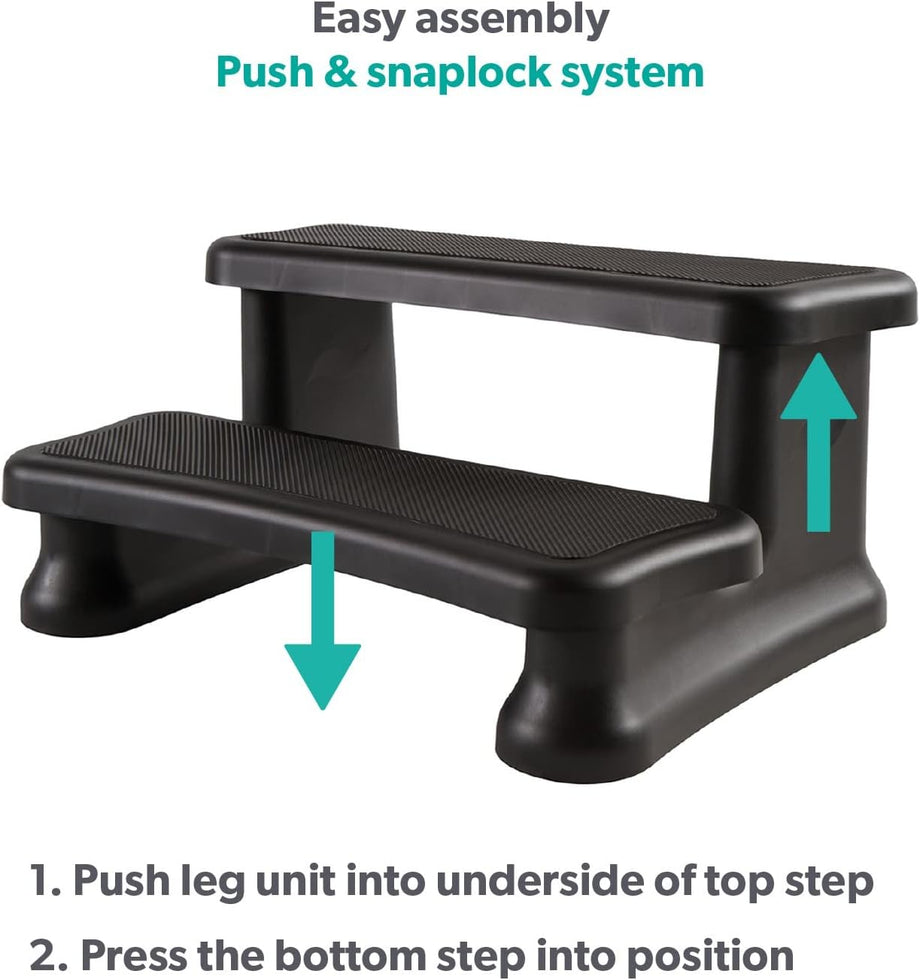Universal Hot Tub Steps Anti Slip Black