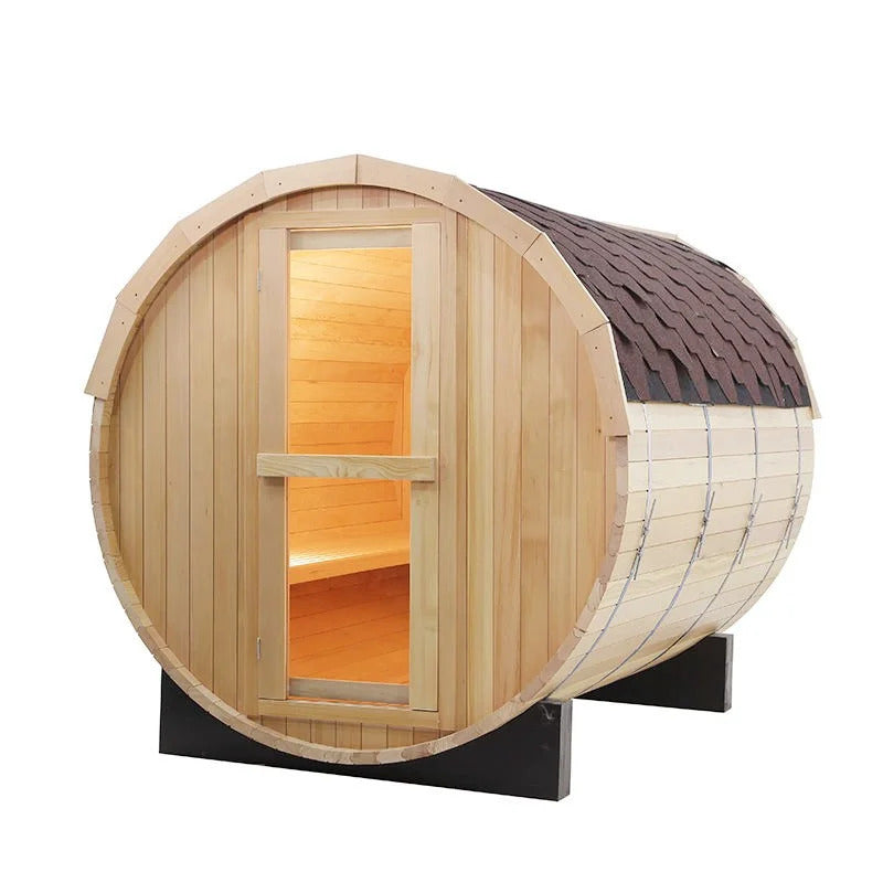4 Person Outdoor Barrel Sauna - Outdoor Living
