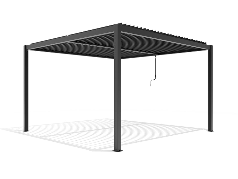 Heavy-Duty Aluminium Pergola with Dual Zone Louvred Roof - 4x3m