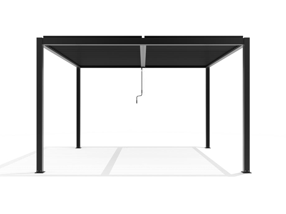Heavy-Duty Aluminium Pergola with Dual Zone Louvred Roof - 4x3m