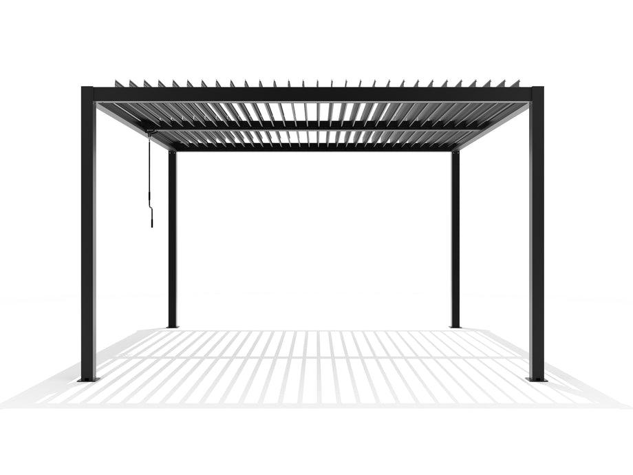 Heavy-Duty Aluminium Pergola with Dual Zone Louvred Roof - 4x3m