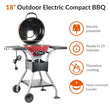 Load image into Gallery viewer, Boss Grill Compact Electric BBQ Grill with Cover - Red
