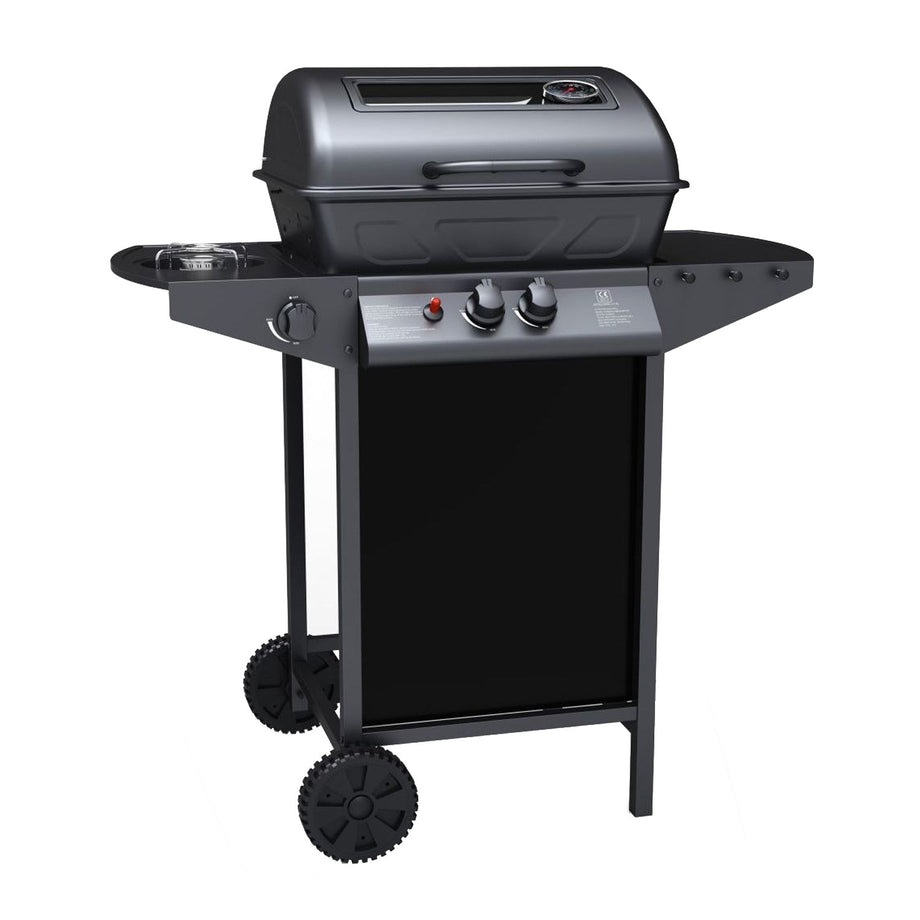 Boss Grill Louisiana - 2 Burner Gas BBQ Grill with Side Burner