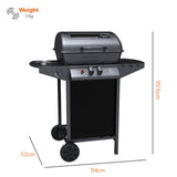 Load image into Gallery viewer, Boss Grill Louisiana - 2 Burner Gas BBQ Grill with Side Burner