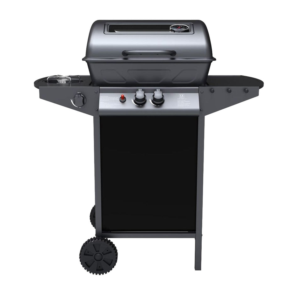 Boss Grill Louisiana - 2 Burner Gas BBQ Grill with Side Burner