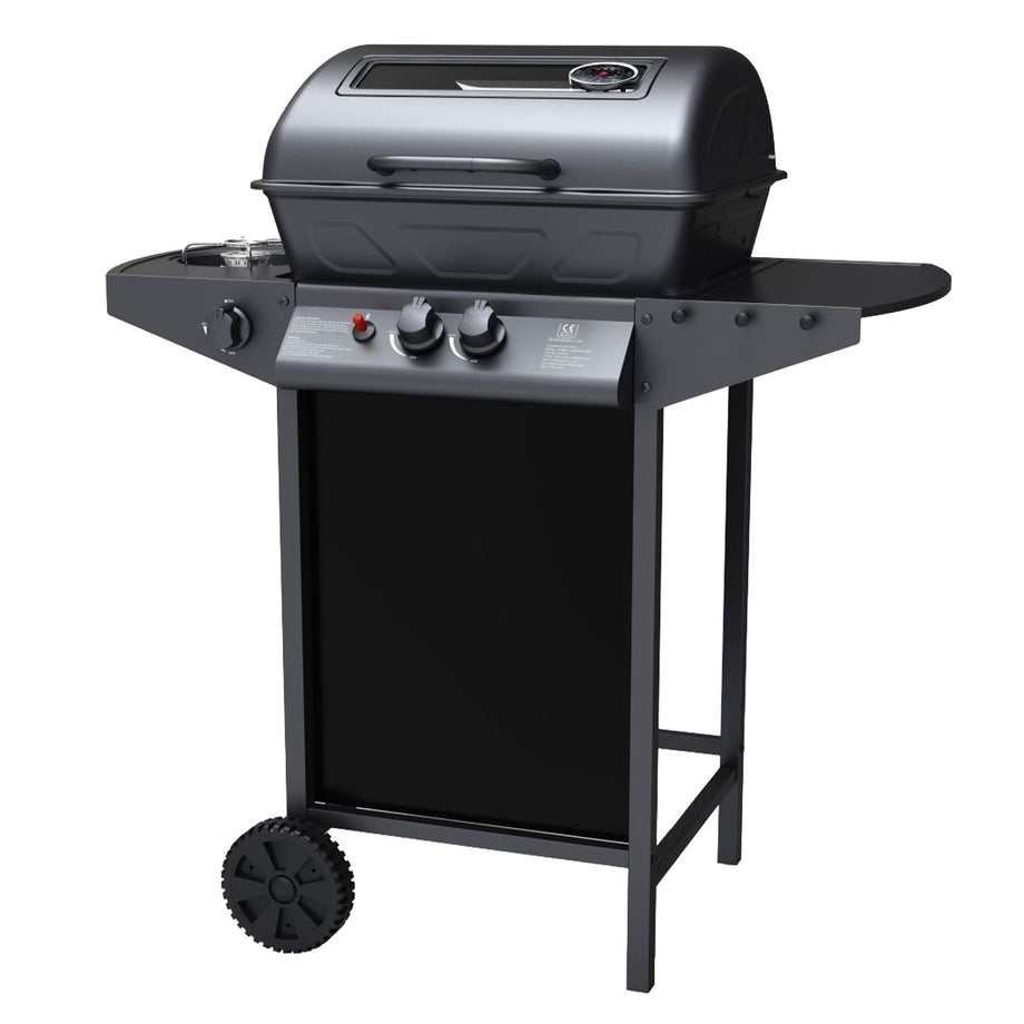 Boss Grill Louisiana - 2 Burner Gas BBQ Grill with Side Burner