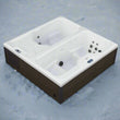 Load image into Gallery viewer, Icebath/Hot tub with white interior and brown exterior on a white background
