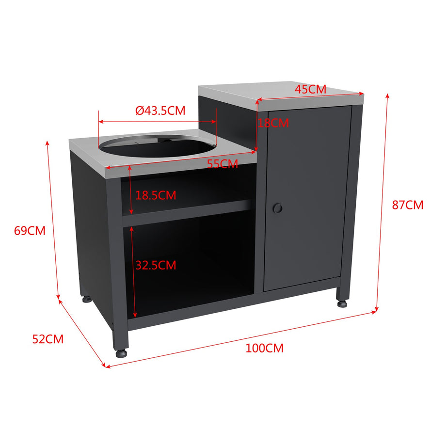 Boss Grill Modular Table Unit For Ceramic Kamado Style Egg BBQs