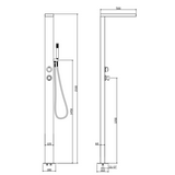 Load image into Gallery viewer, Chrome Mixer Outdoor Shower with Pencil Hand Shower 2 Outlets - Suva