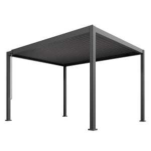 Heavy-Duty Aluminium Pergola with Louvred Roof - 3x3m