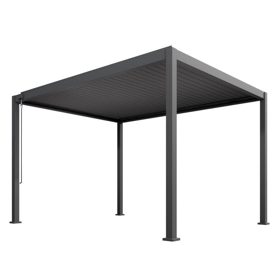 Heavy-Duty Aluminium Pergola with Louvred Roof - 3x3m