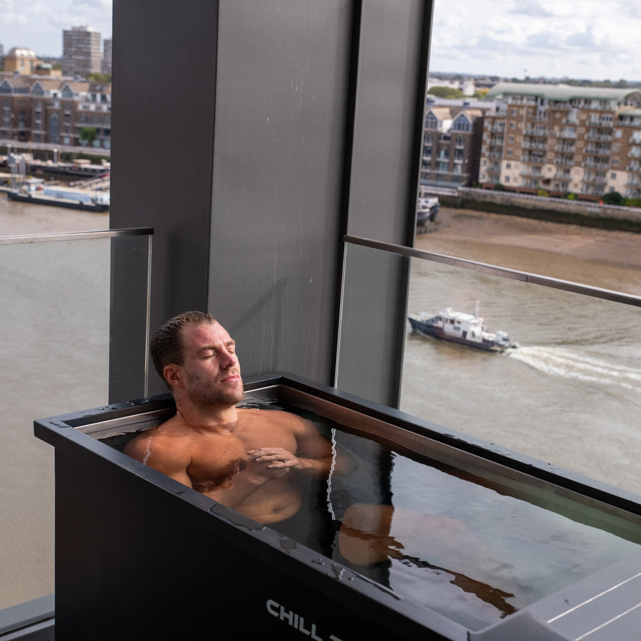 Bradley Simmonds in Superior Wellness Chill Tubs Ice Bath