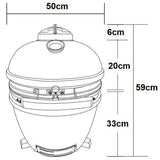 Load image into Gallery viewer, Boss Grill The Egg - 18 Inch Ceramic Kamado Style Charcoal Egg BBQ Grill
