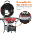 Load image into Gallery viewer, Boss Grill Compact Electric BBQ Grill with Cover - Red
