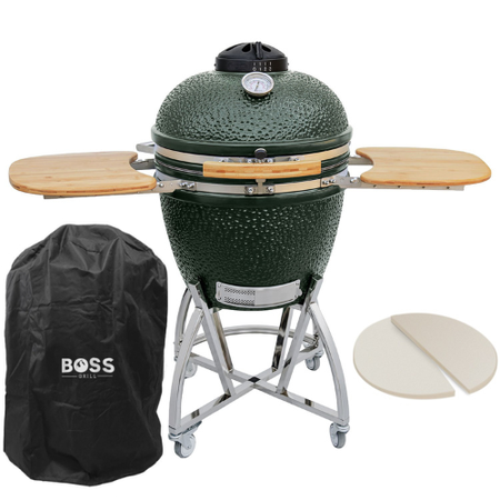 Boss Grill The Egg XL - 22 Inch Ceramic Kamado Style Charcoal Smoker BBQ Grill