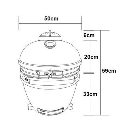 Boss Grill The Egg - 18 Inch Ceramic Kamado Style Charcoal Egg BBQ Grill