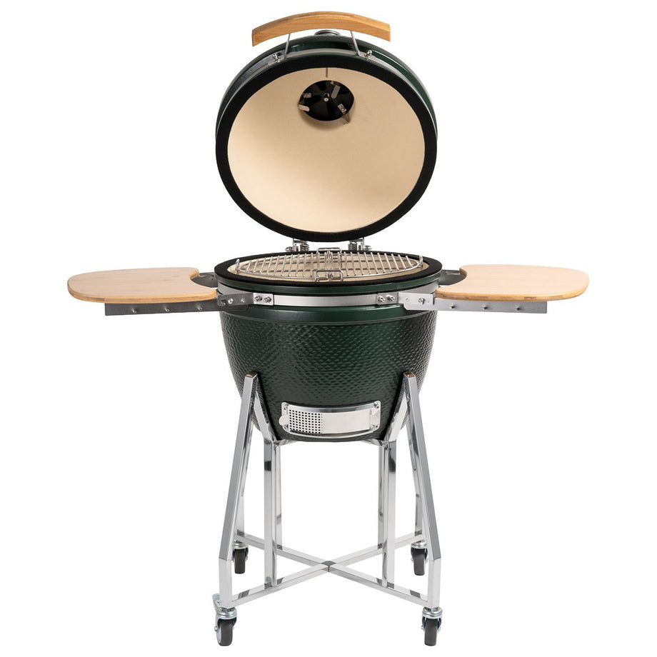 Boss Grill The Egg - 18 Inch Ceramic Kamado Style Charcoal Egg BBQ Grill