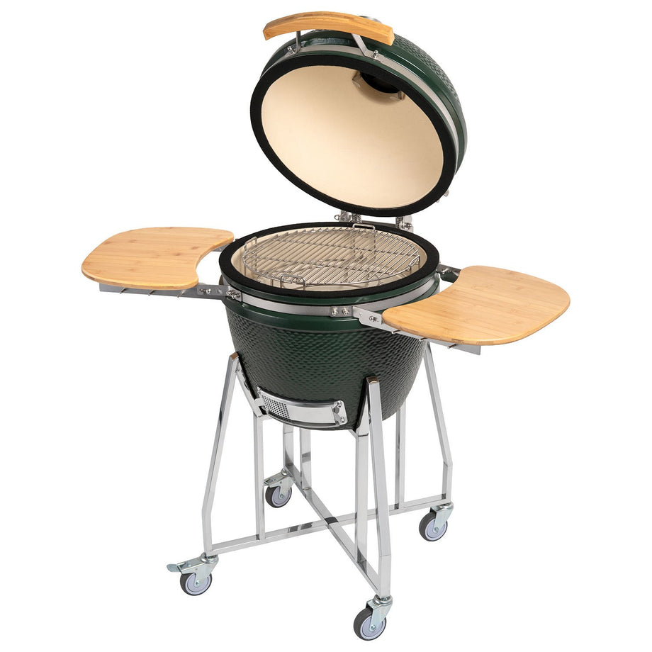 Boss Grill The Egg - 18 Inch Ceramic Kamado Style Charcoal Egg BBQ Grill