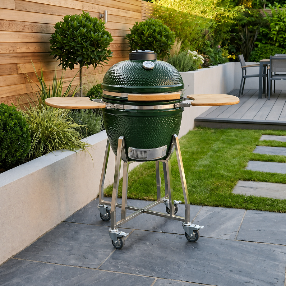 Boss Grill The Egg - 18 Inch Ceramic Kamado Style Charcoal Egg BBQ Grill