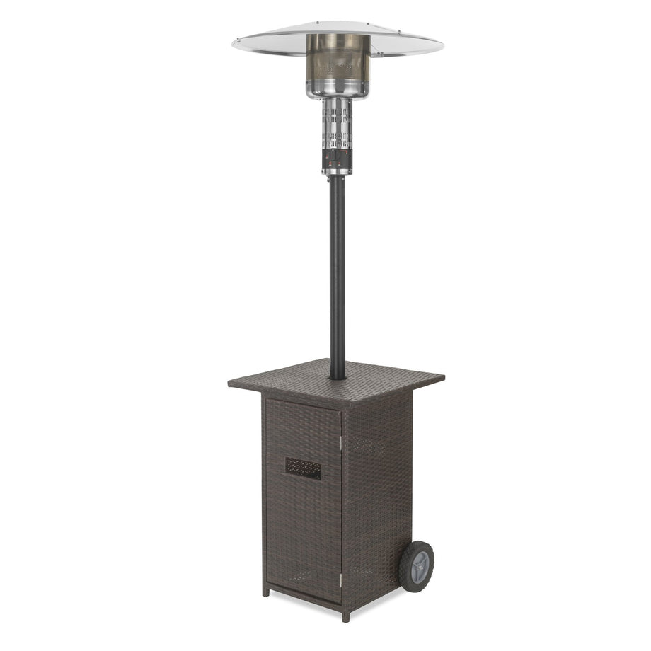 Outdoor Mushroom Gas Patio Heater Brown Rattan - Main Image