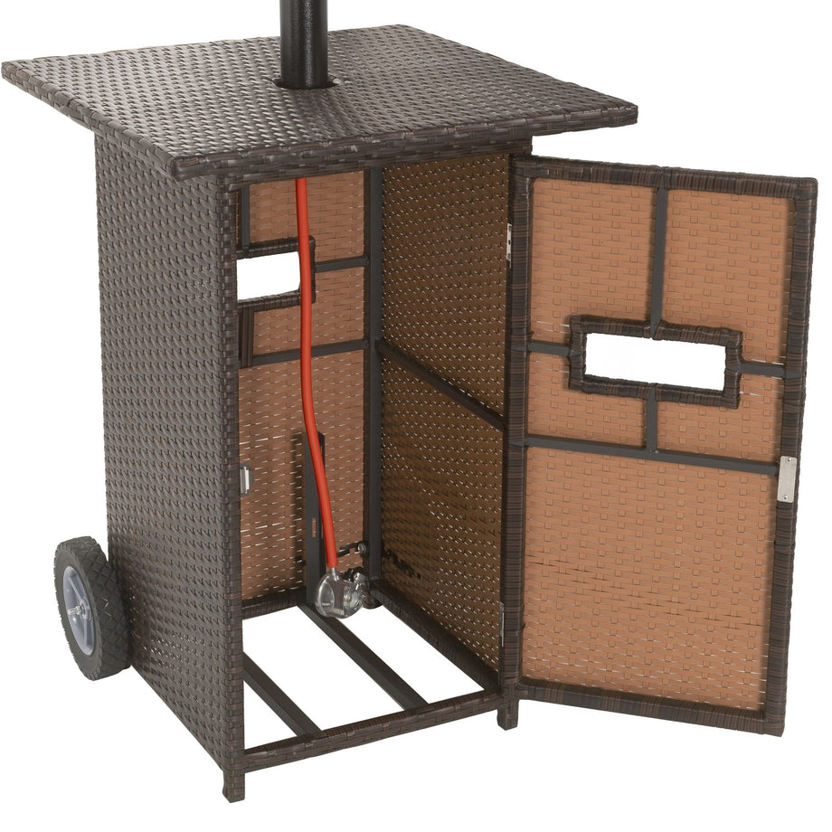 Outdoor Mushroom Gas Patio Heater - Brown Rattan