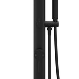 Load image into Gallery viewer, Black Mixer Outdoor Shower with Pencil Hand Shower 2 Outlets - Fiji