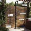 Load image into Gallery viewer, Black Thermostatic Outdoor Shower with Pencil Hand Shower 2 Outlets - Fiji
