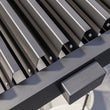 Load image into Gallery viewer, 3 x 3m Heavy Duty Aluminium Pergola with Louvred Shutter Roof and Two Textilene Side Panels - Charcoal
