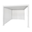 Load image into Gallery viewer, 3 x 3m Heavy Duty Aluminium Pergola with Louvred Shutter Roof and Two Textilene Side Panels - White
