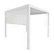Load image into Gallery viewer, 3 x 3m Heavy Duty Aluminium Pergola with Louvred Shutter Roof and Two Textilene Side Panels - White
