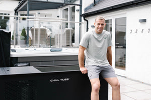 Gareth Davies in Superior Wellness Chill Tubs Ice Bath