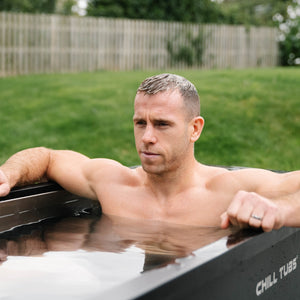 Gareth Davies in Superior Wellness Chill Tubs Ice Bath