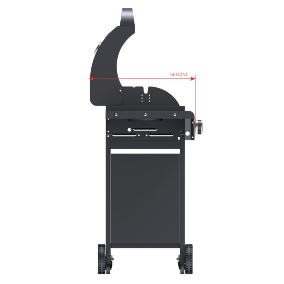 Boss Grill Kentucky Premium - 4 Burner Gas BBQ Grill with Side Burner