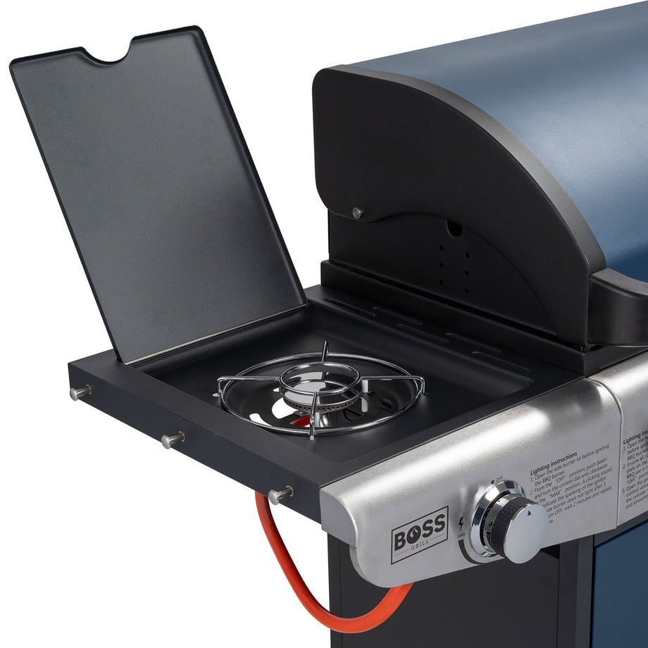 Boss Grill Kentucky Premium - 4 Burner Gas BBQ Grill with Side Burner